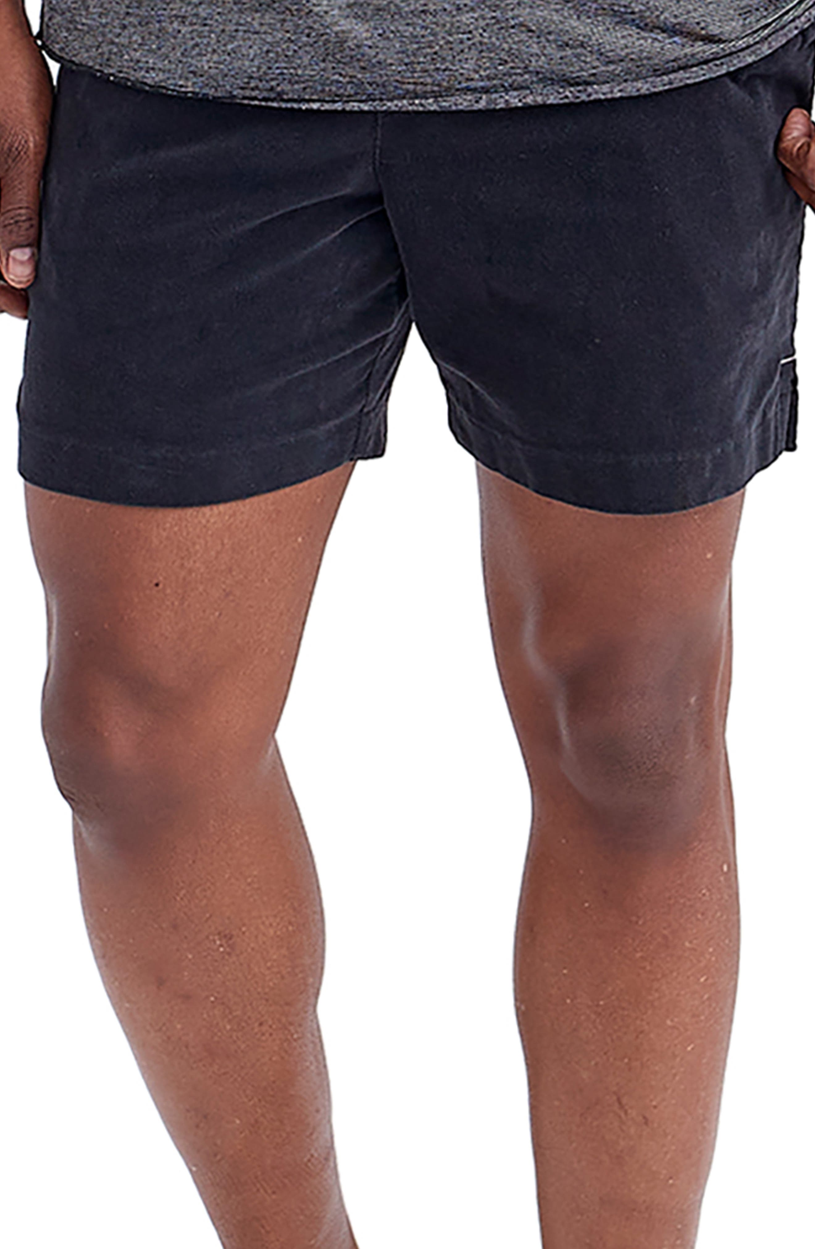 mens black corduroy shorts