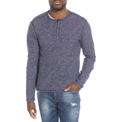 John Varvatos Star Usa Bridgeport Slub Henley, Blue