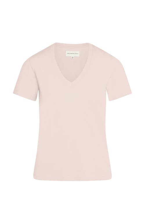 The Standard Stitch The V Neck Tee In Oat
