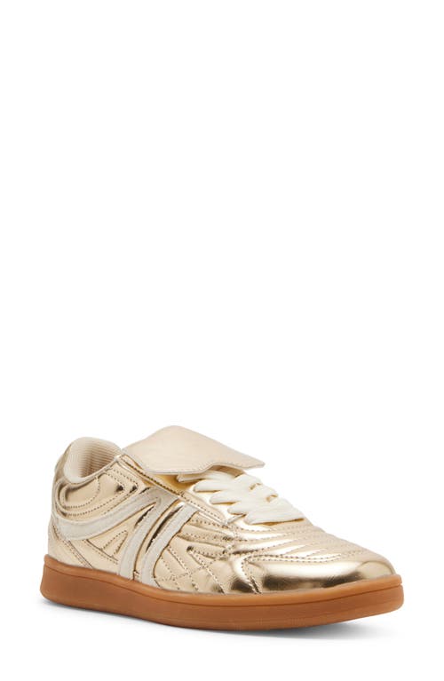 Shop Steve Madden Madrid Low Top Sneaker In Gold