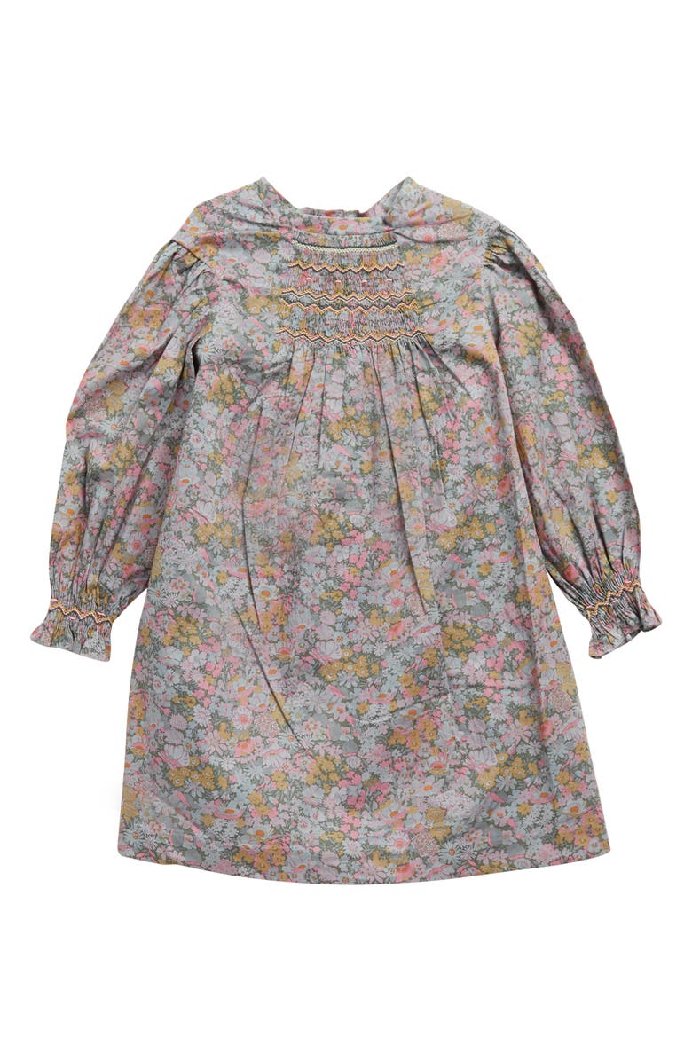 Bonpoint Kids' Prunelle Liberty Print Long Sleeve Organic Cotton Dress Nordstrom