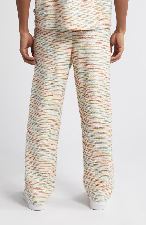 Shop Krost Sunset Straight Leg Knit Pants In Beige Multi