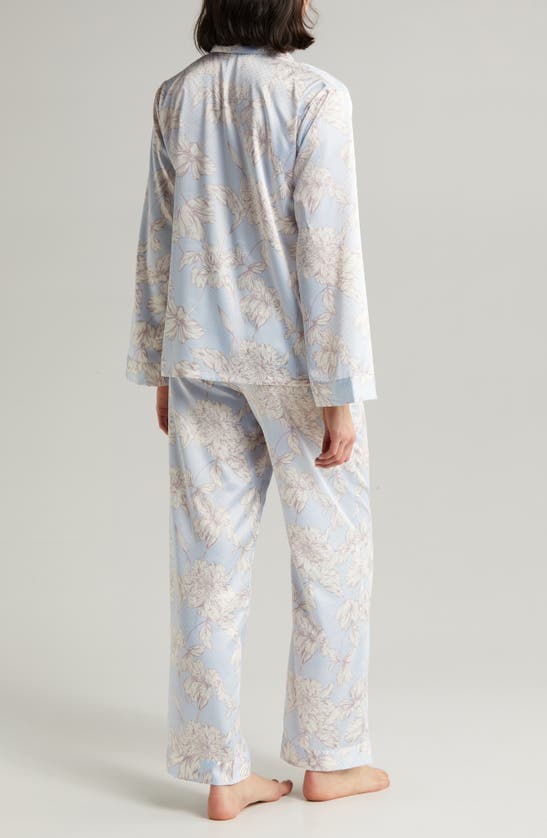 Shop Nordstrom Dobby Satin Pajamas In Blue Feather Henriette Floral