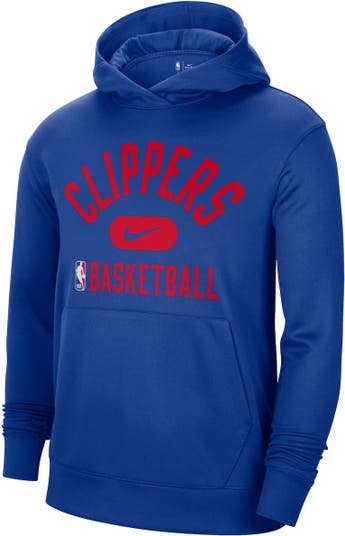 Youth LA Clippers Nike Royal Spotlight Performance Pullover Hoodie