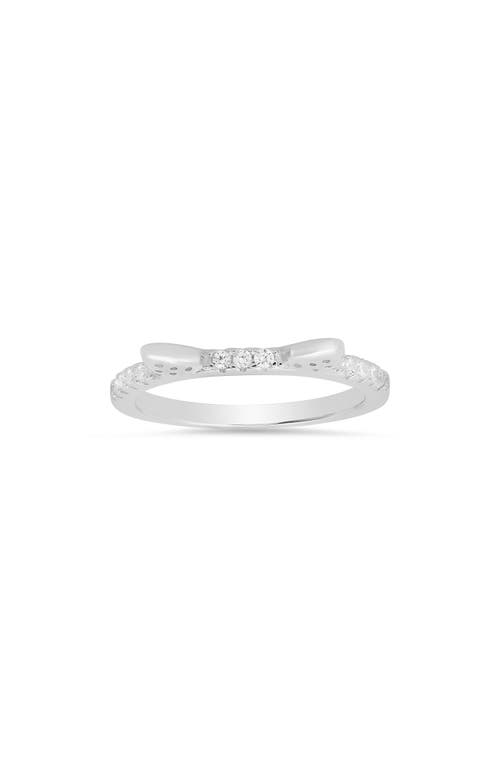 Queen Jewels Cz Pavé Kitty Cat Ring In Silver