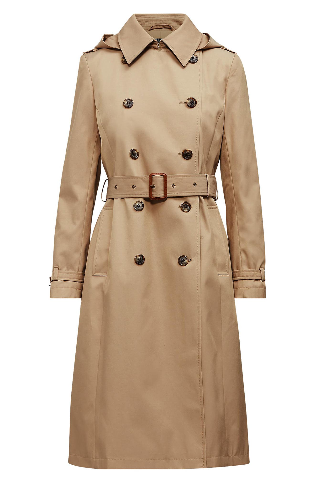 ralph lauren hooded trench coat