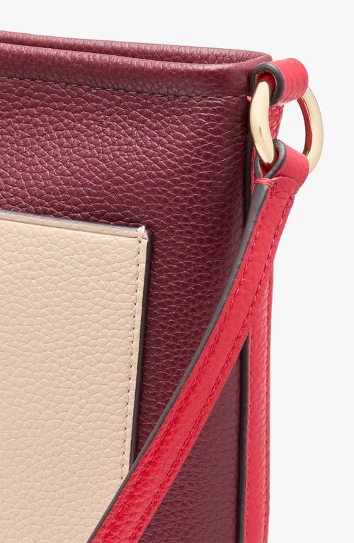 Shop Kate Spade New York Ava Colorblock Pebbled Leather Crossbody Bag In Cherry Juice Multi