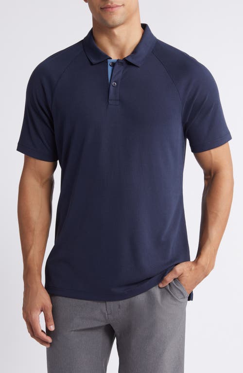 Shop Zella Ace Piqué Performance Golf Polo In Navy Eclipse