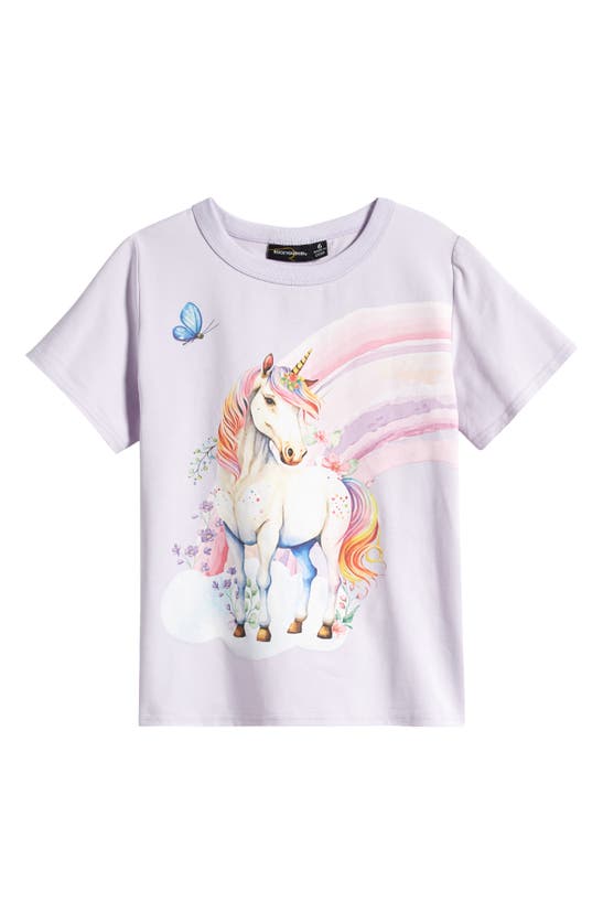 Shop Rock Your Baby Unicorn Stretch Cotton Graphic T-shirt In Lilac