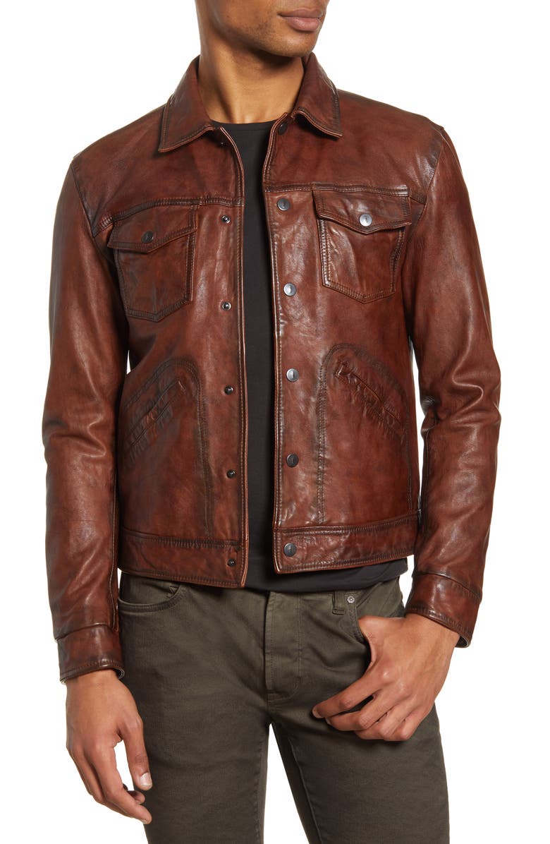 John Varvatos Star USA Leather Jacket | Nordstrom