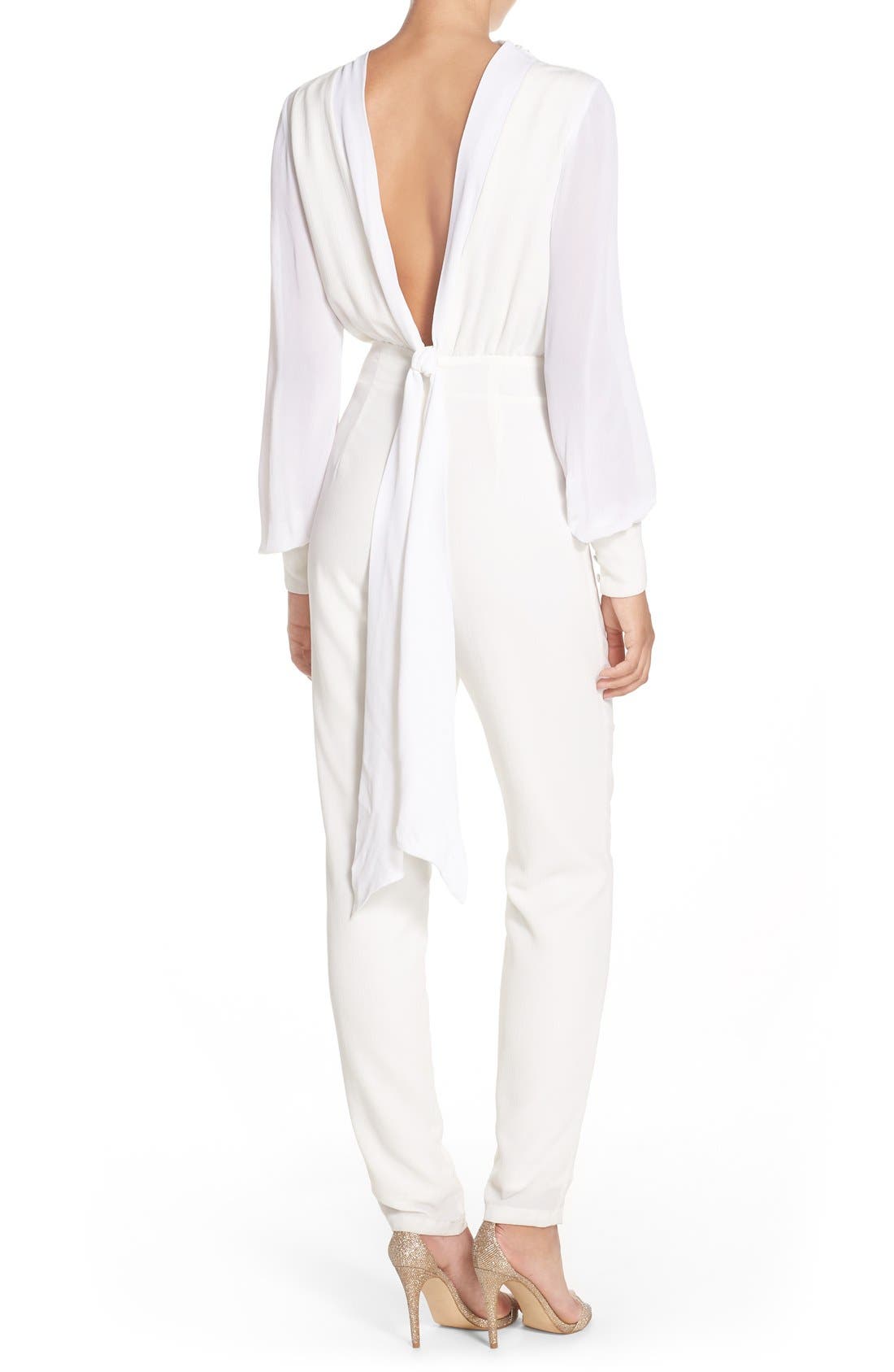 misha collection white jumpsuit