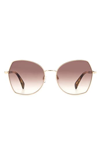 RAG & BONE RAG & BONE 57MM GRADIENT IRREGULAR SUNGLASSES 