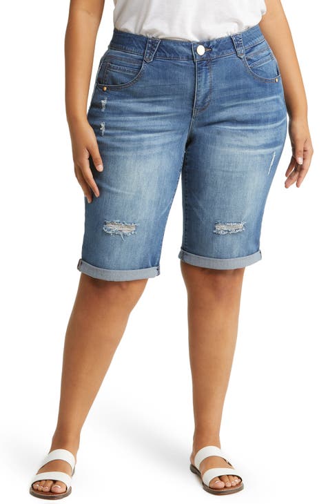 Bermuda Shorts In Plus Size In Stretch Twill - Sweet Home Pink | NYDJ