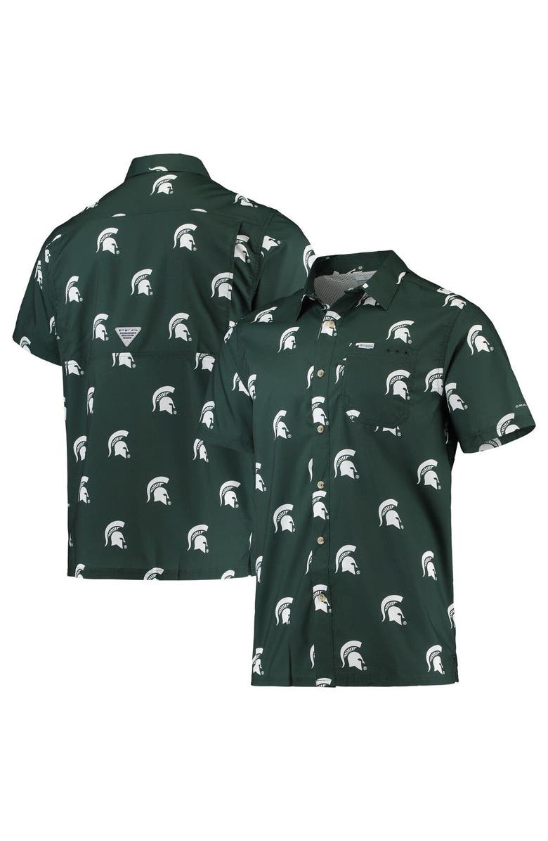 Columbia Men S Columbia Green Michigan State Spartans Super Slack Tide Omni Shade Button Up Shirt Nordstrom Columbia Men S Columbia Green Michigan State Spartans Super Slack Tide Omni Shade Button Up Shirt Nordstrom