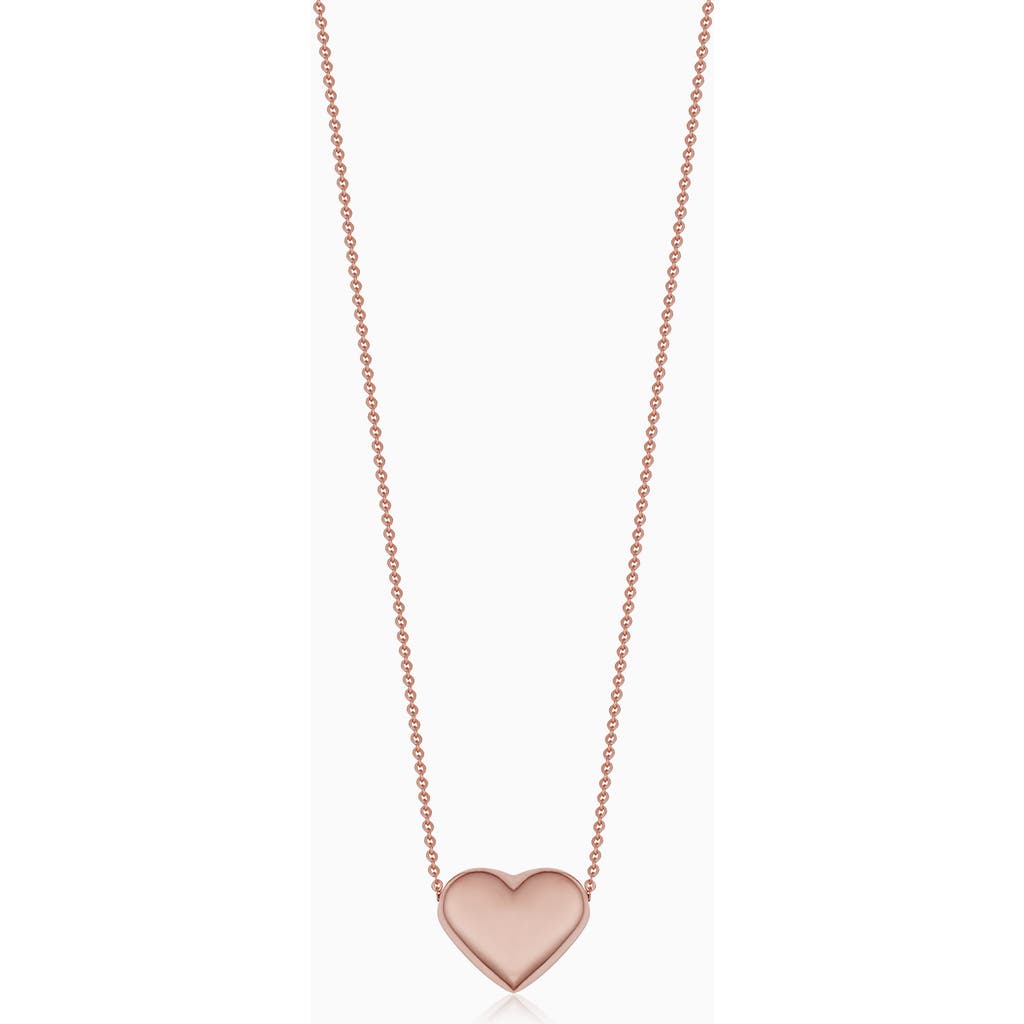 Oradina 14k Gold Heart Of Gold Pendant Necklace In Rose Gold