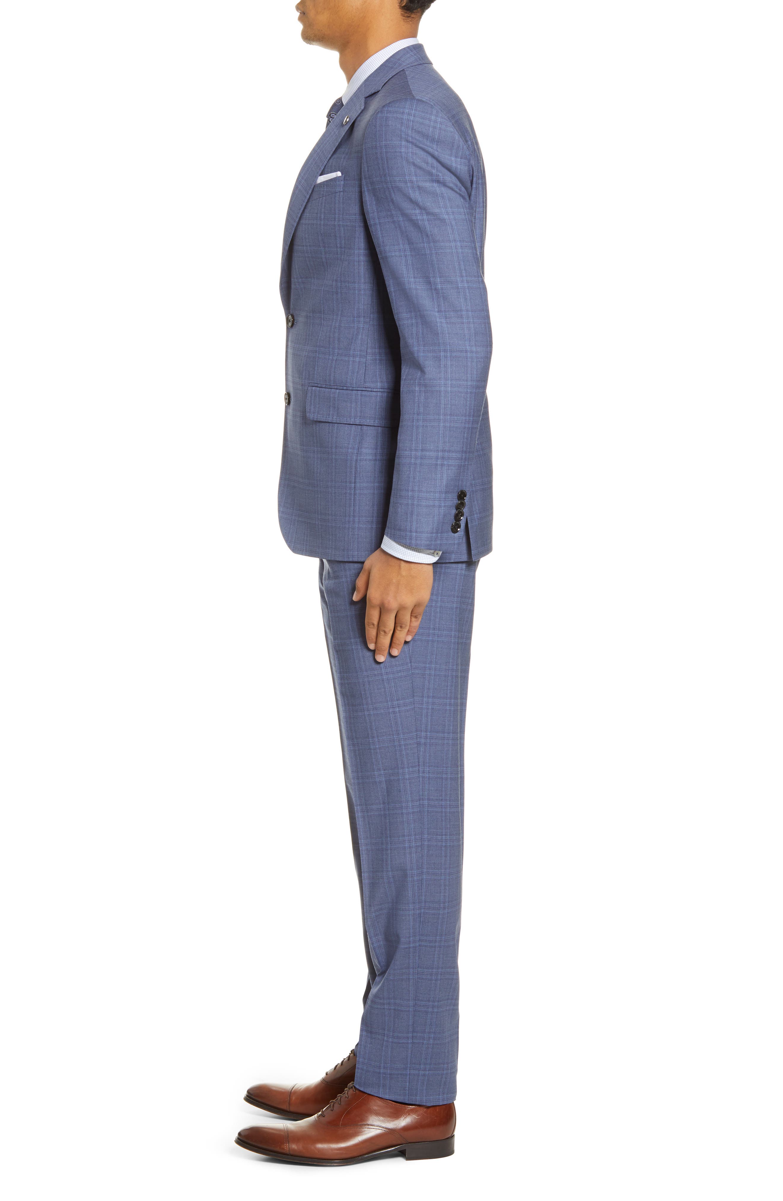 ted baker london jay trim fit plaid wool suit