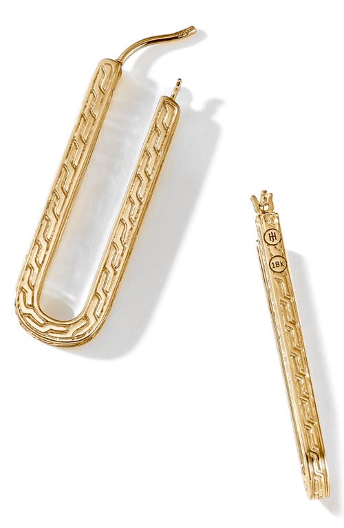 John Hardy Classic Chain Diamond Hoop Earrings in Gold at Nordstrom