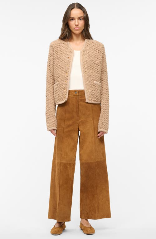 Shop Staud Lisson Sweater Jacket In Camel