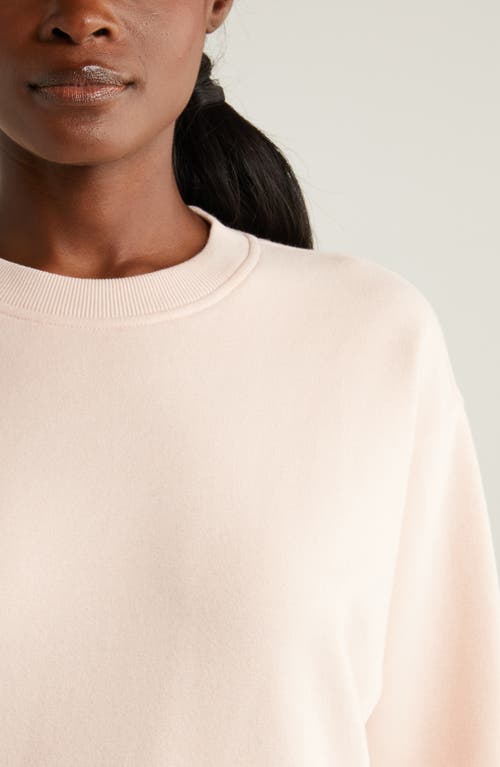 Shop Zella Cloud Fleece Sweatshirt In Pink Peach