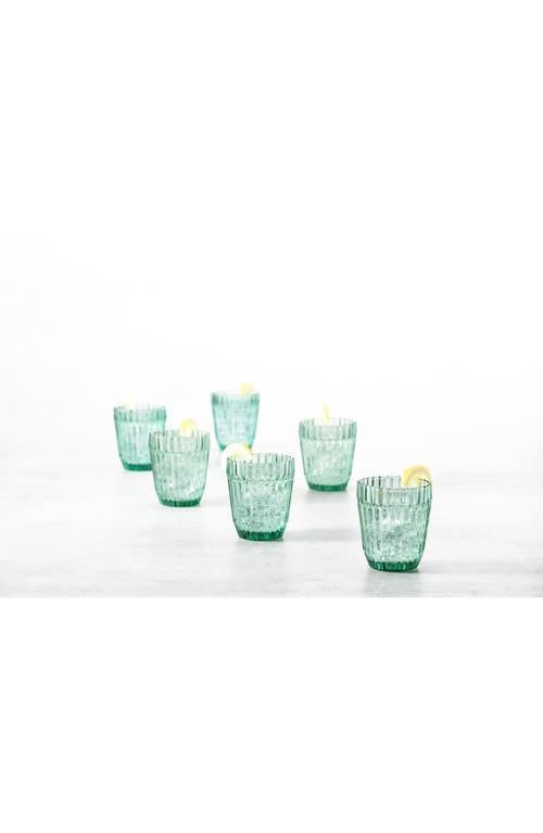 Fortessa Archie Set Of 6 Sage Double Old Fashioned Glasses In Verde