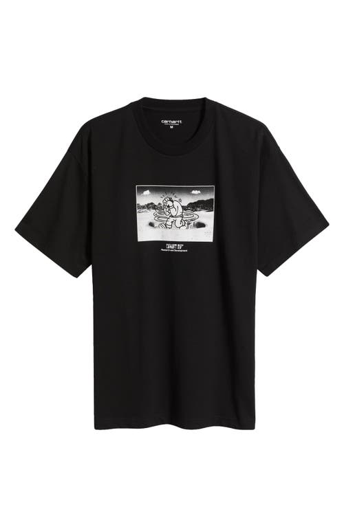 Shop Carhartt Work In Progress Think Tank Loose Fit Organic Cotton Graphic T-shirt In Black