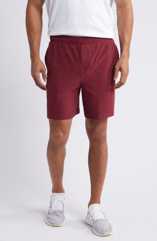 Beyond Yoga Take It Easy Sweat Shorts In Burgundy Pop Heather