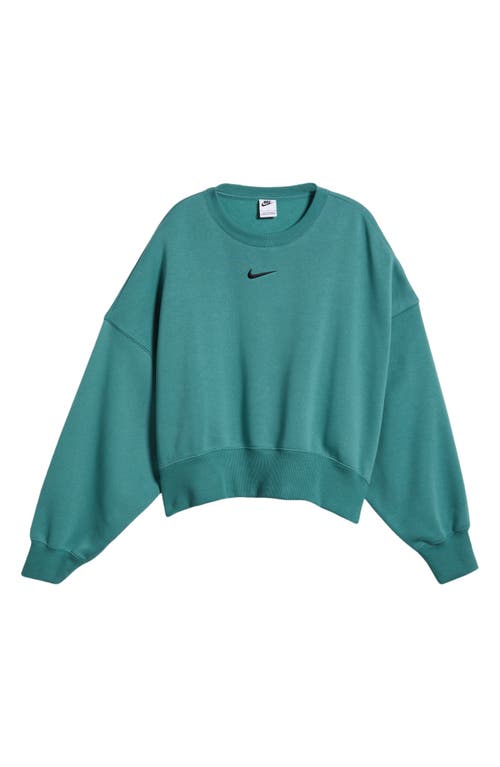 Shop Nike Phoenix Fleece Crewneck Sweatshirt In Bicoastal/black