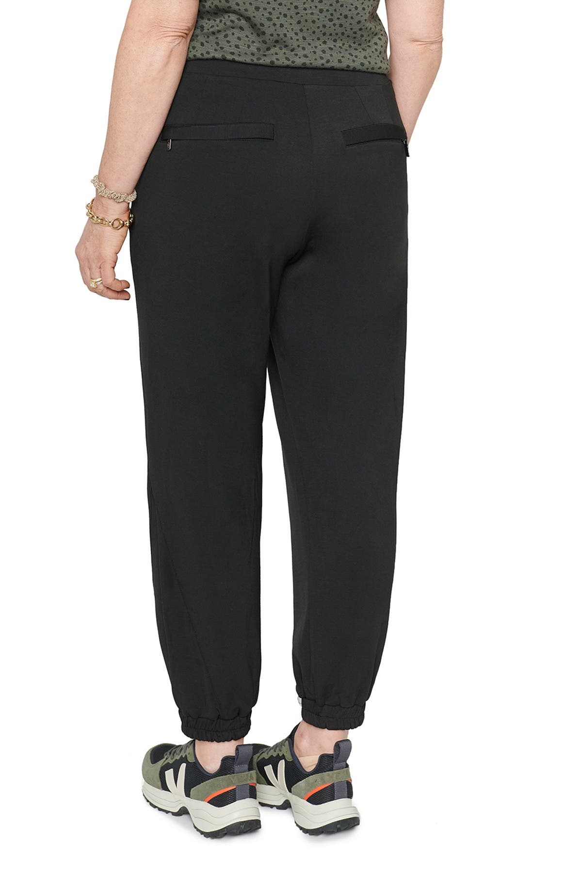 Democracy Black Zipper Joggers 