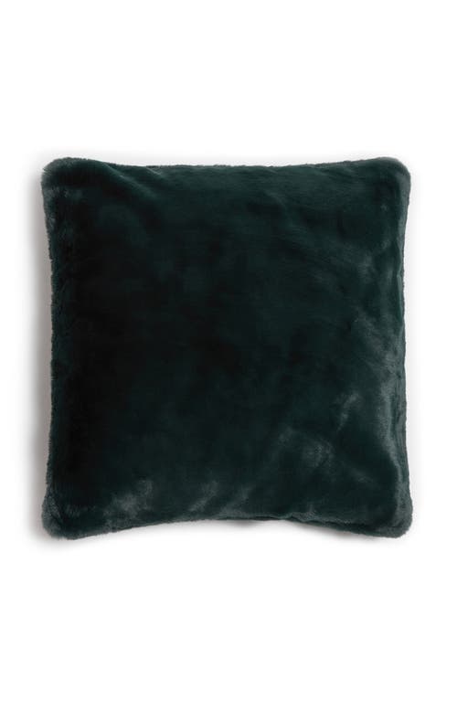 Apparis Jules Faux Fur Accent Pillow Cover in Emerald Green