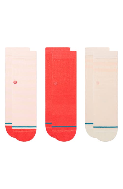 Stance Kids' Assorted 3-Pack Do You Crew Socks in Pink