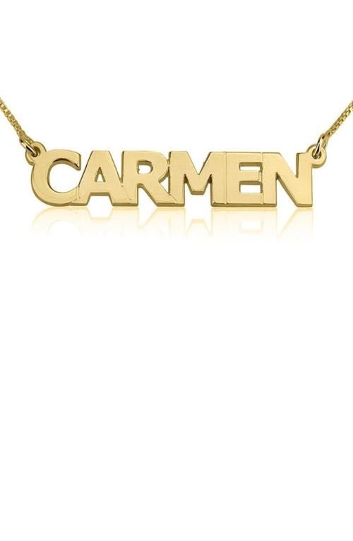 Personalized Nameplate Pendant Necklace in Gold Plated