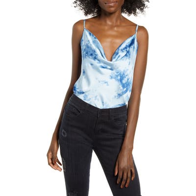 J.o.a. Tie Dye Cowl Neck Camisole, Blue