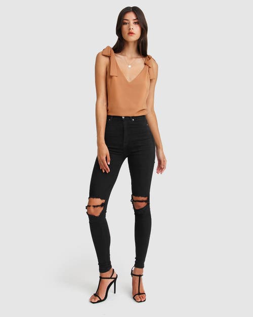 Belle & Bloom Feel For You V-neck Top - Camel