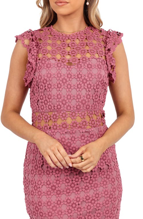 Petal And Pup Petal & Pup Lauren Lace Overlay Dress In Dark Rose