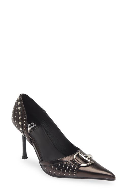 Jeffrey Campbell Electro Pointed Toe Pump in Black Silver at Nordstrom, Size 6