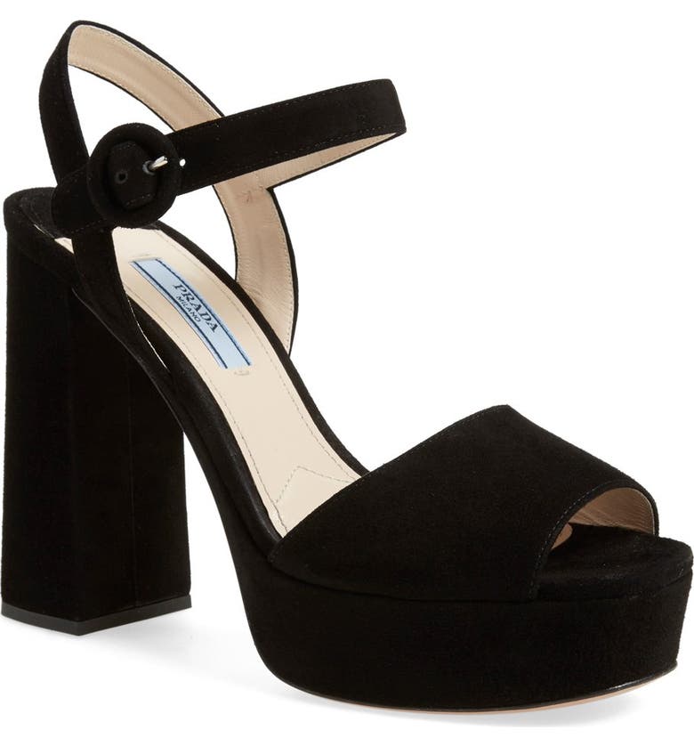 Prada Block Heel Platform Sandal (Women) | Nordstrom