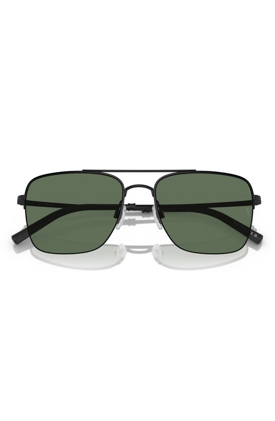 Oliver Peoples Roger Federer 56mm Polarized Pilot Sunglasses In Matte Black Polarized