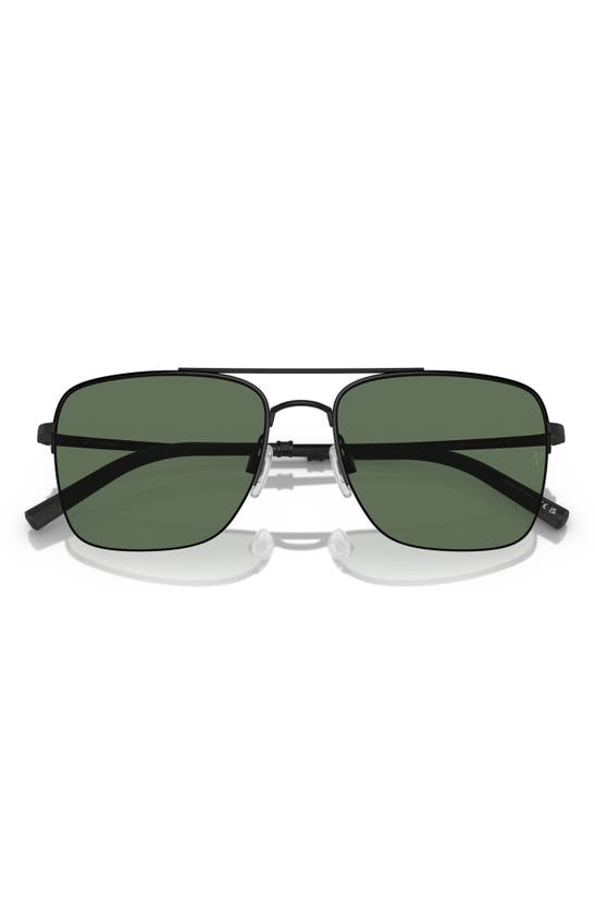 Shop Oliver Peoples Roger Federer 56mm Polarized Pilot Sunglasses In Matte Black Polarized