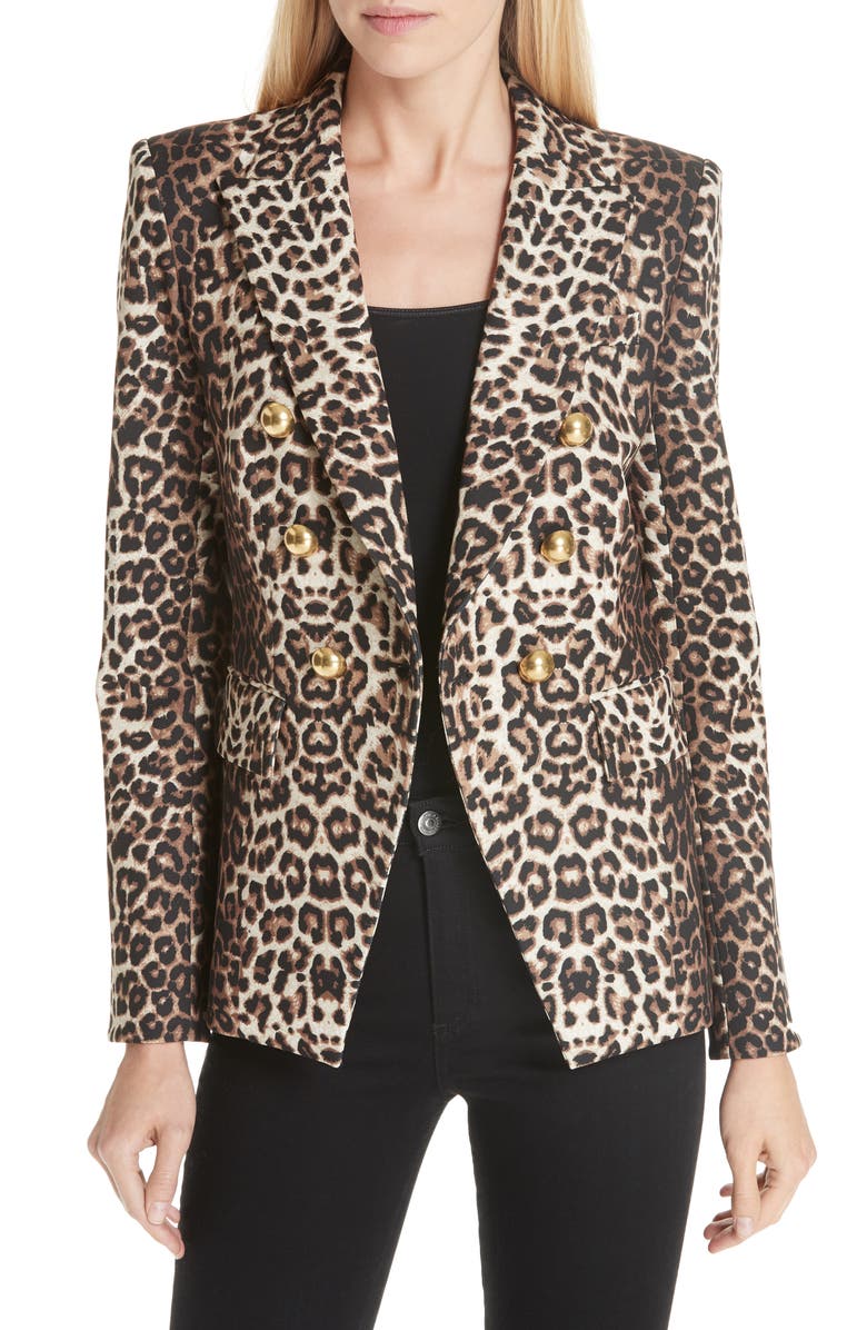 Veronica Beard Miller Leopard Print Dickey Jacket | Nordstrom