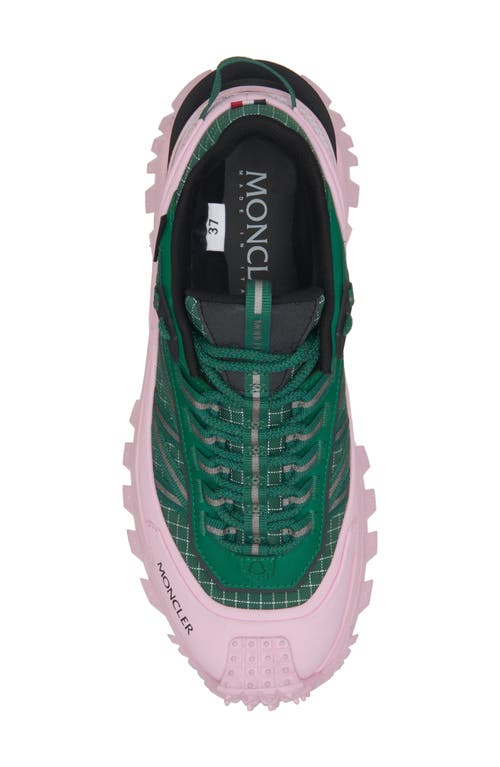 Moncler Men's Trailgrip Gtx Low-top Sneakers In Green/pink