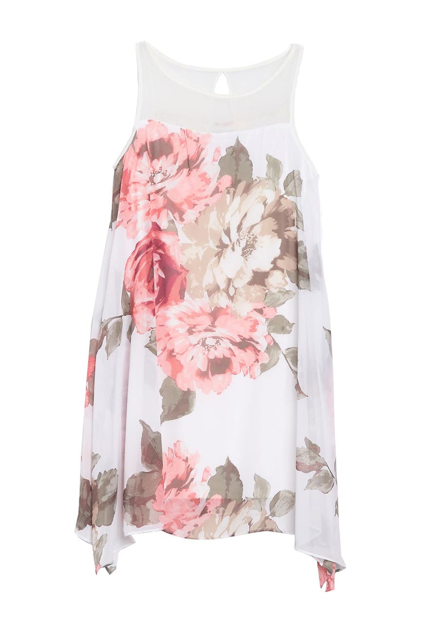 Robbie Bee | Floral Chiffon Trapeze Dress | Nordstrom Rack
