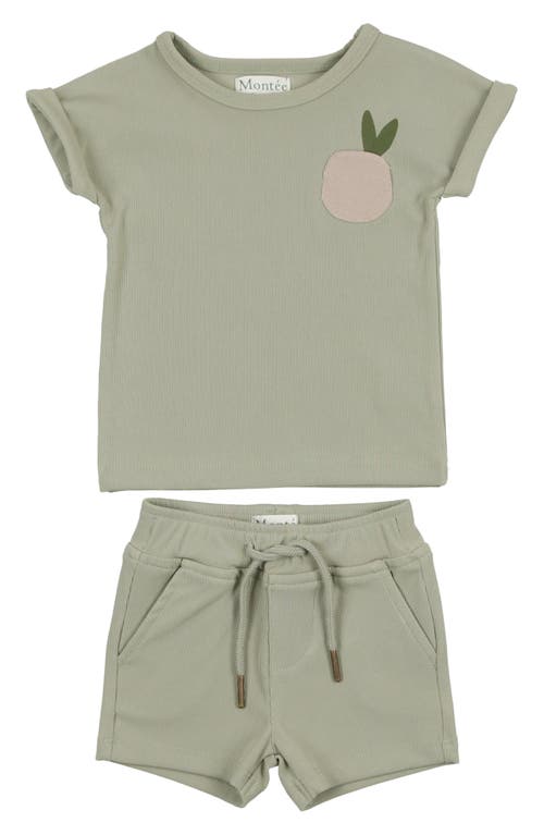 Manière Berry Rib Top & Shorts Set at Nordstrom