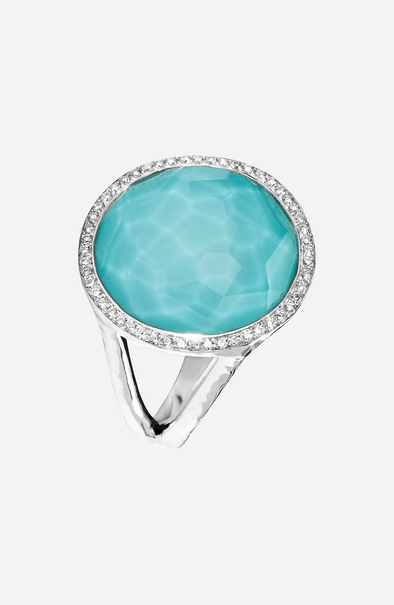 Ippolita Stella - Lollipop Cocktail Ring, Main, color, Silver/ Turquoise