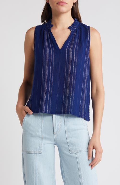 Rails Christy Stripe Sleeveless Linen Blend Top In Noja Stripe
