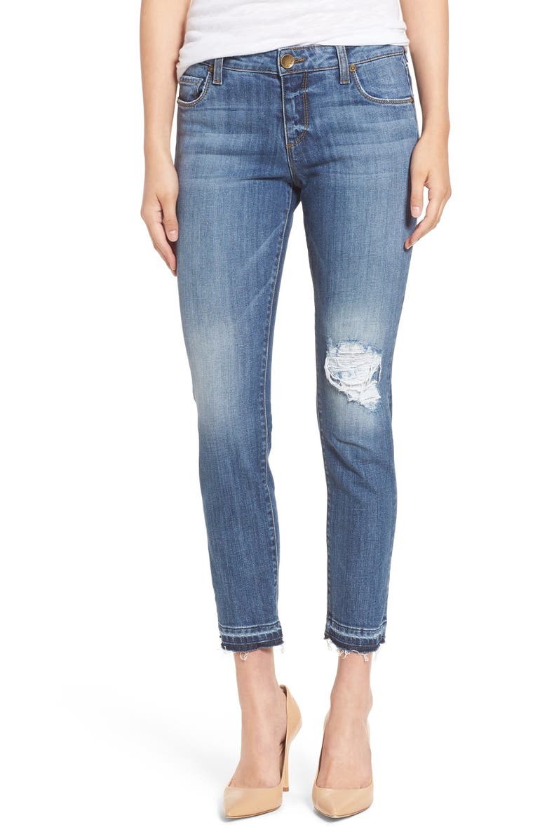 KUT from the Kloth Reese Distressed Stretch Ankle Jeans (Stronger ...