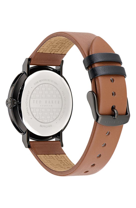 Shop Ted Baker London Leather Strap Watch, 20mm In Brown