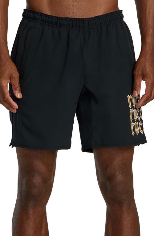 Shop Rvca Yogger Stretch Athletic Shorts In Black Arch