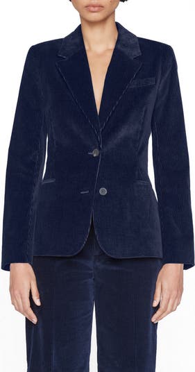 Navy cord shop blazer womens