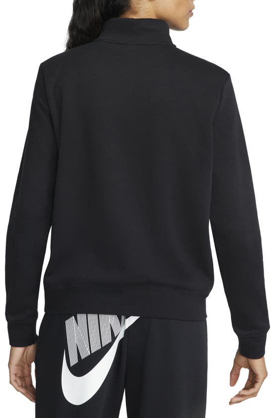 Shop Nike Sportswear Club Fleece Quarter Zip Pullover In Black