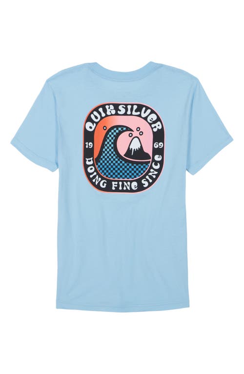 Shop Quiksilver Kids' Another Story Cotton Graphic T-shirt In Sky Blue